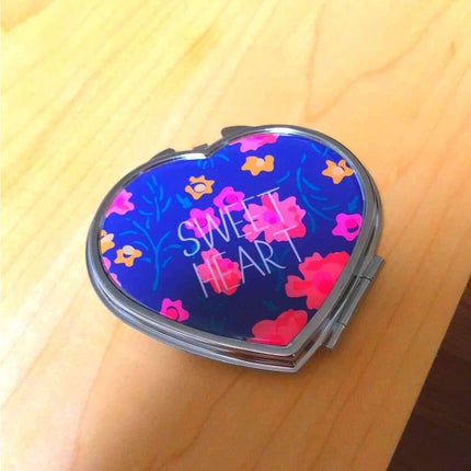 ハート型コンパクト鏡/DAISO/その他化粧小物を使ったクチコミ(1枚目)