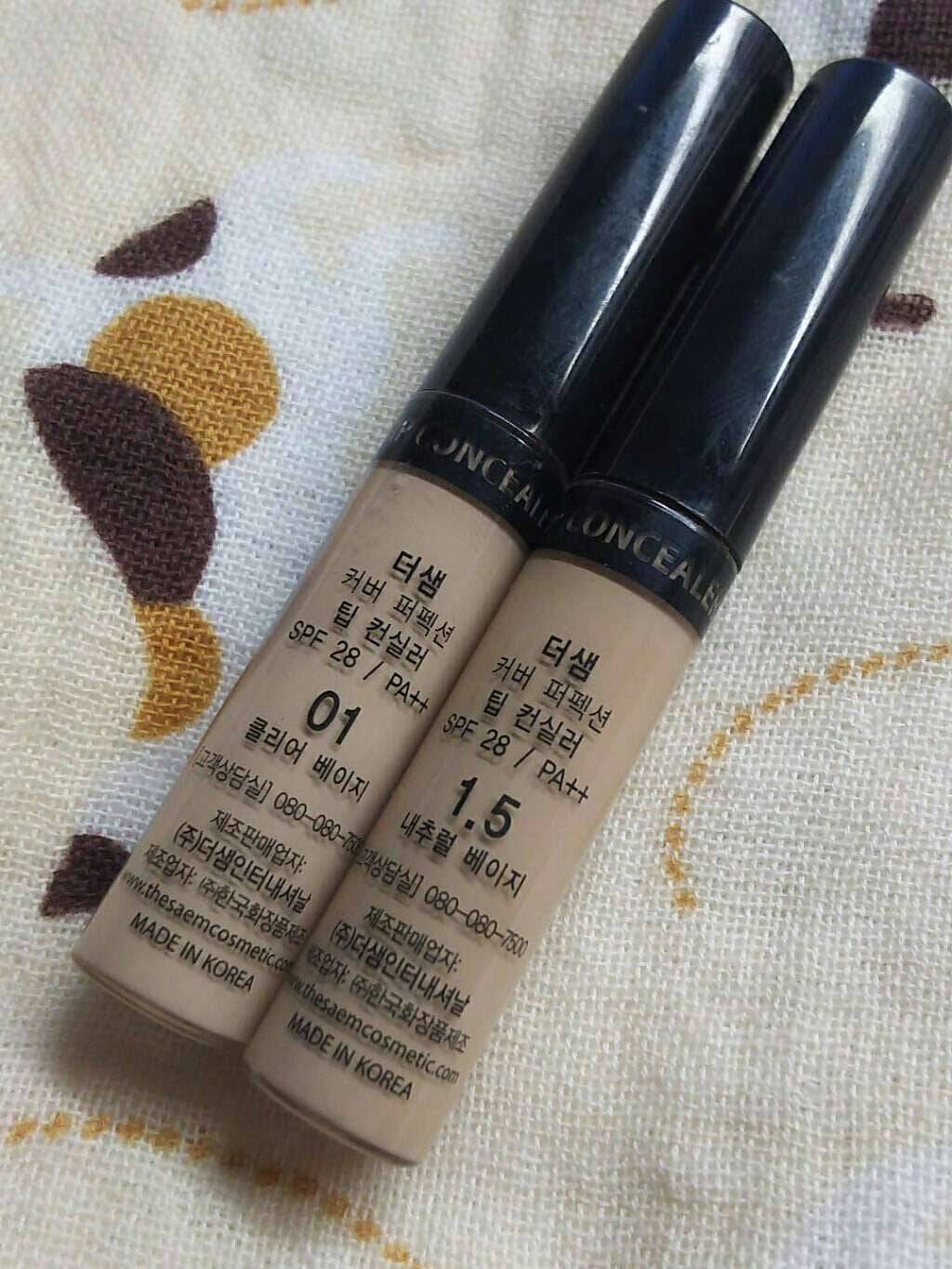 カバーパーフェクション チップコンシーラー/the SAEM/リキッドコンシーラーを使ったクチコミ(2枚目)