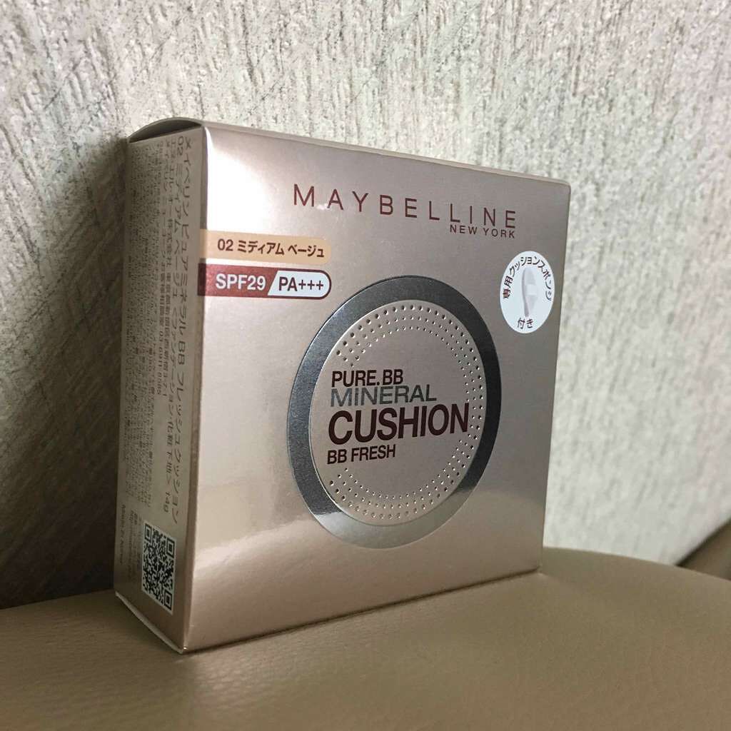ピュアミネラル BB フレッシュクッション/MAYBELLINE NEW YORK/クッションファンデーションを使ったクチコミ(1枚目)