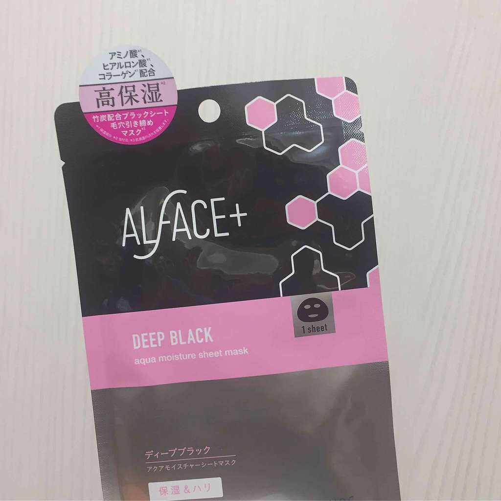 ディープブラック アクアモイスチャー シートマスク/ALFACE+/シートマスク・パックを使ったクチコミ(1枚目)