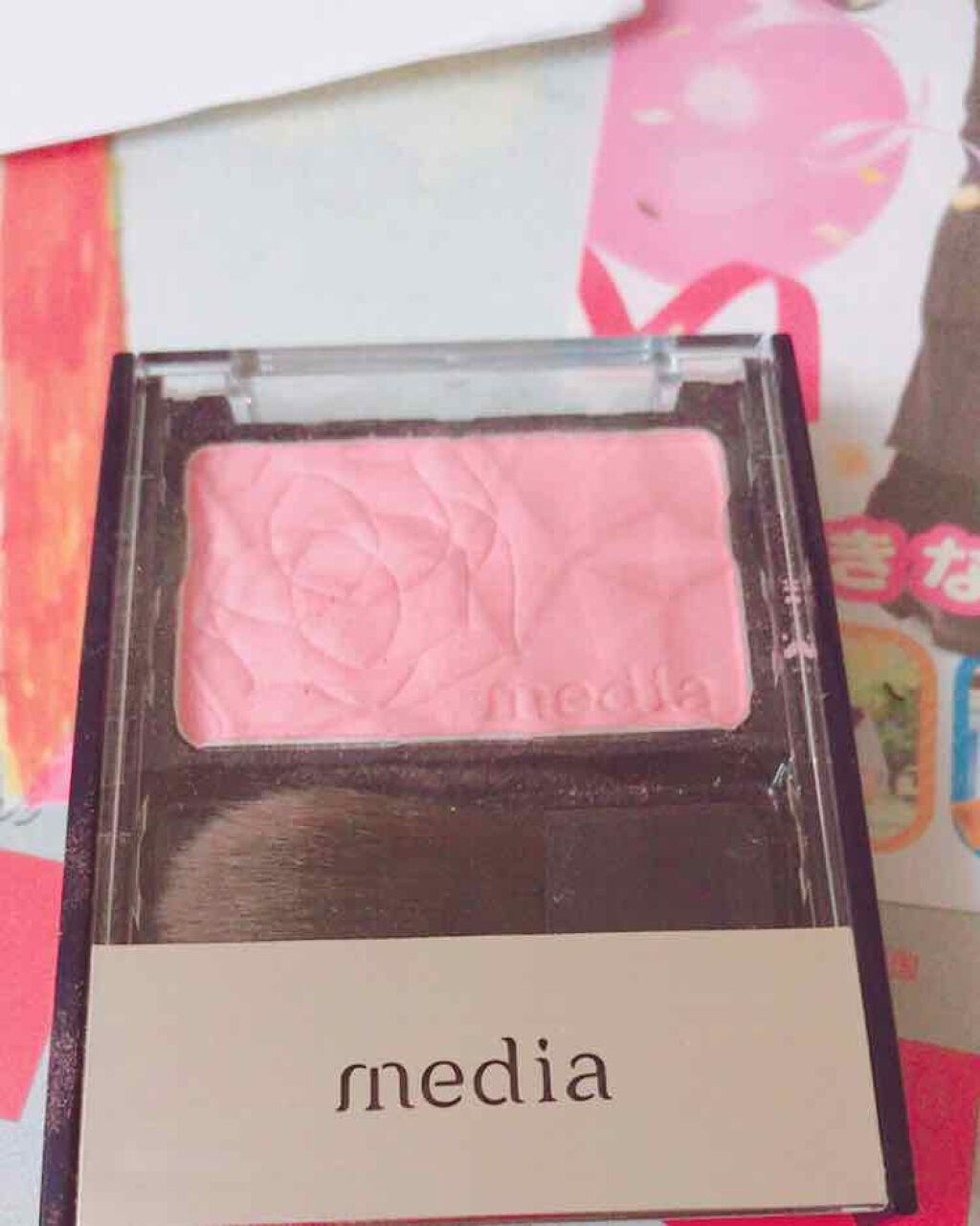 ブライトアップチークN/media/パウダーチークを使ったクチコミ（1枚目）