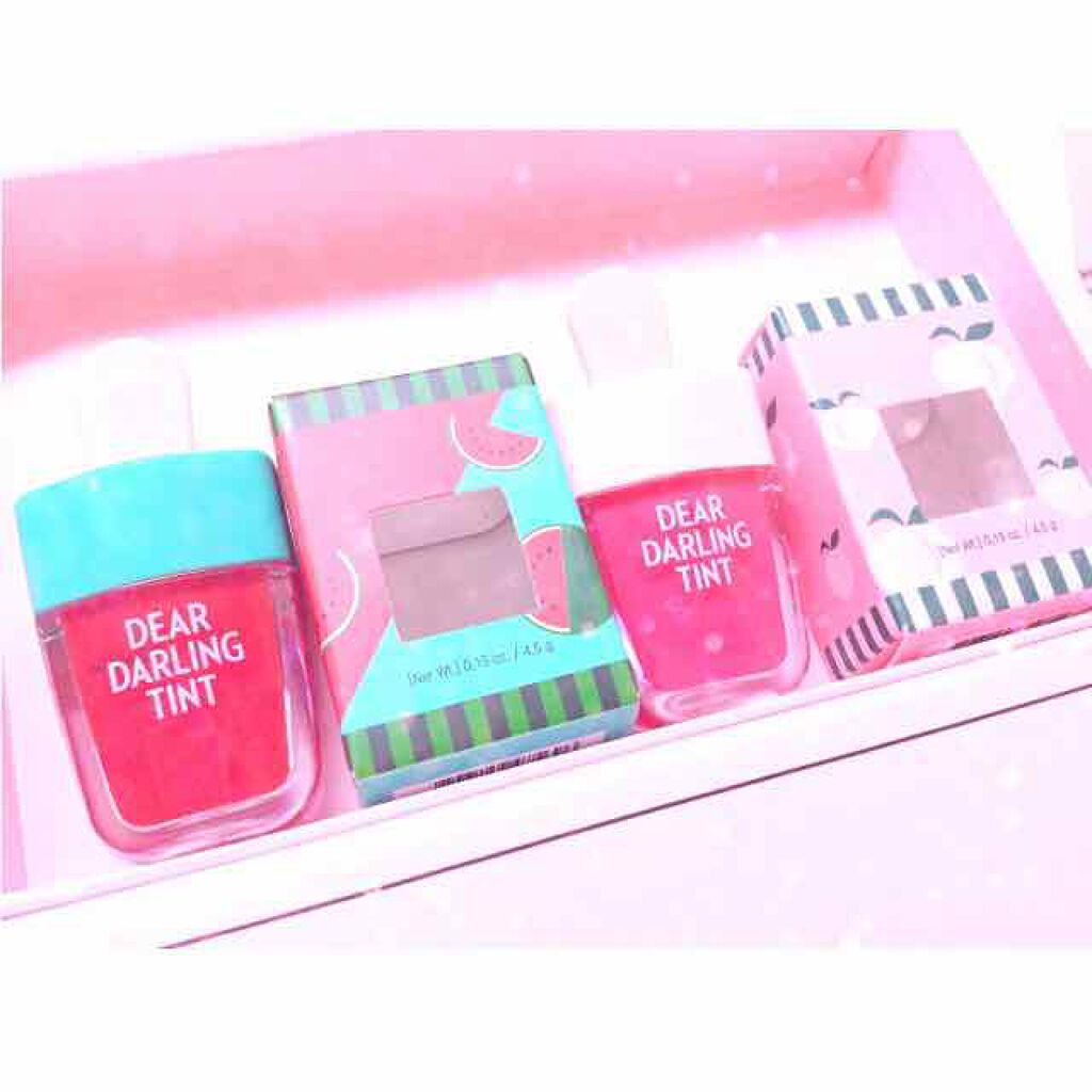 ディアダーリン ウォータージェルティント (アイスティント)/ETUDE/口紅を使ったクチコミ(1枚目)