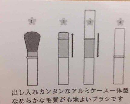 ごくふわっ春姫スライド式携帯メイクブラシ/DAISO/メイクブラシを使ったクチコミ(4枚目)
