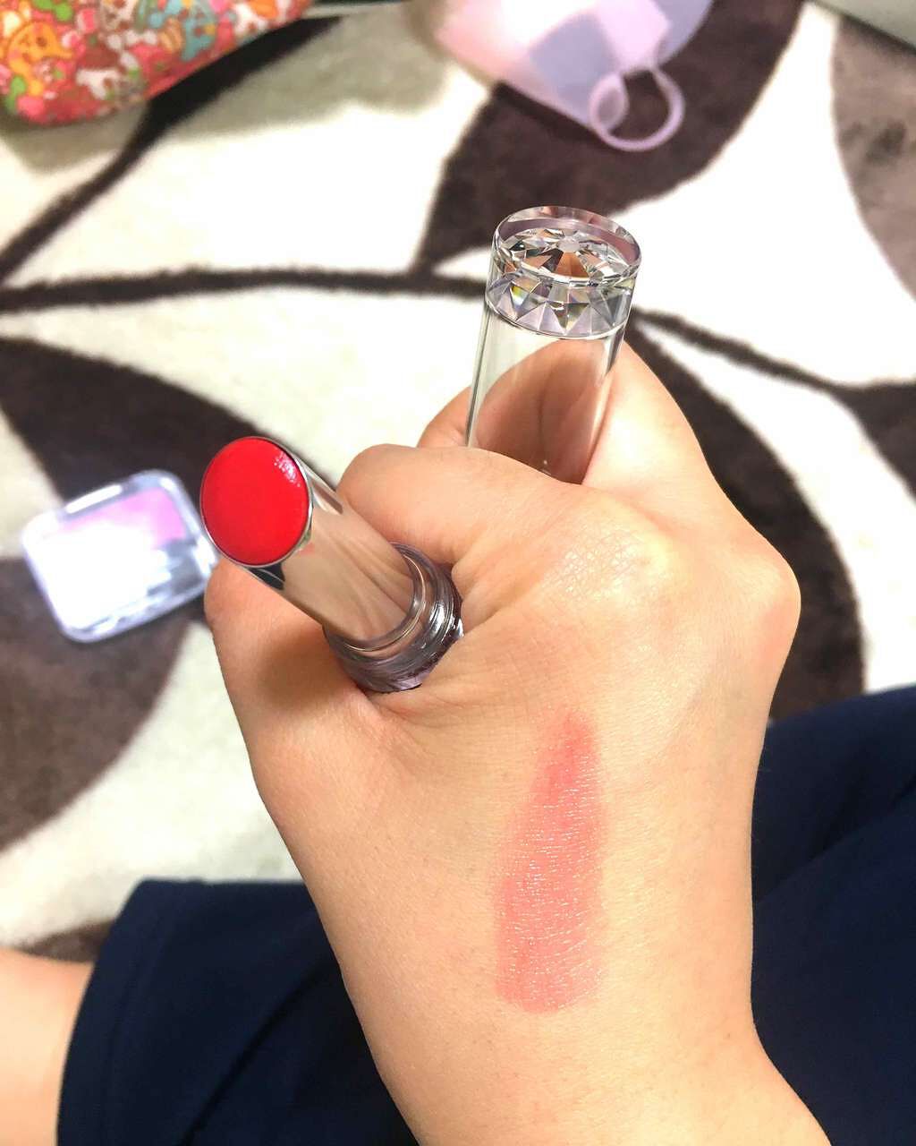 ラスティンググロスリップ/CEZANNE/口紅を使ったクチコミ(2枚目)