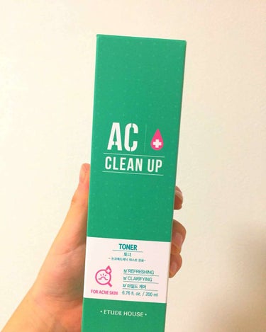 ETUDE AC クリーンアップ トナーのクチコミ「🏷化粧水
・
・
・
ニキビに効果あり！？ 使用レビュー✨
・
・
・
スマホをいじっていたら.....」（3枚目）