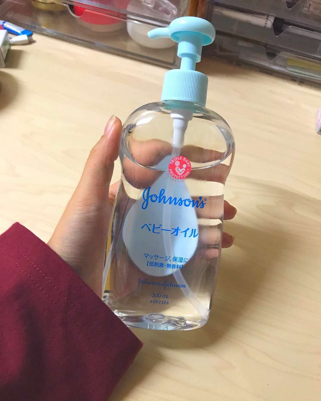 ジョンソン ベビーオイル 無香料/ジョンソンベビー/ボディオイルを使ったクチコミ（1枚目）