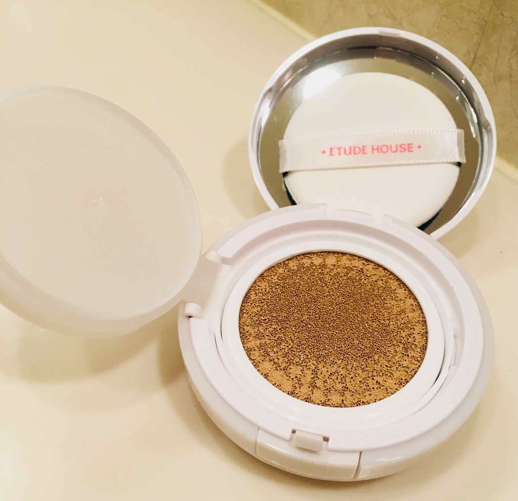 プレシャスミネラル エニークッション SPF50+/PA+++/ETUDE/クッションファンデーションを使ったクチコミ(2枚目)
