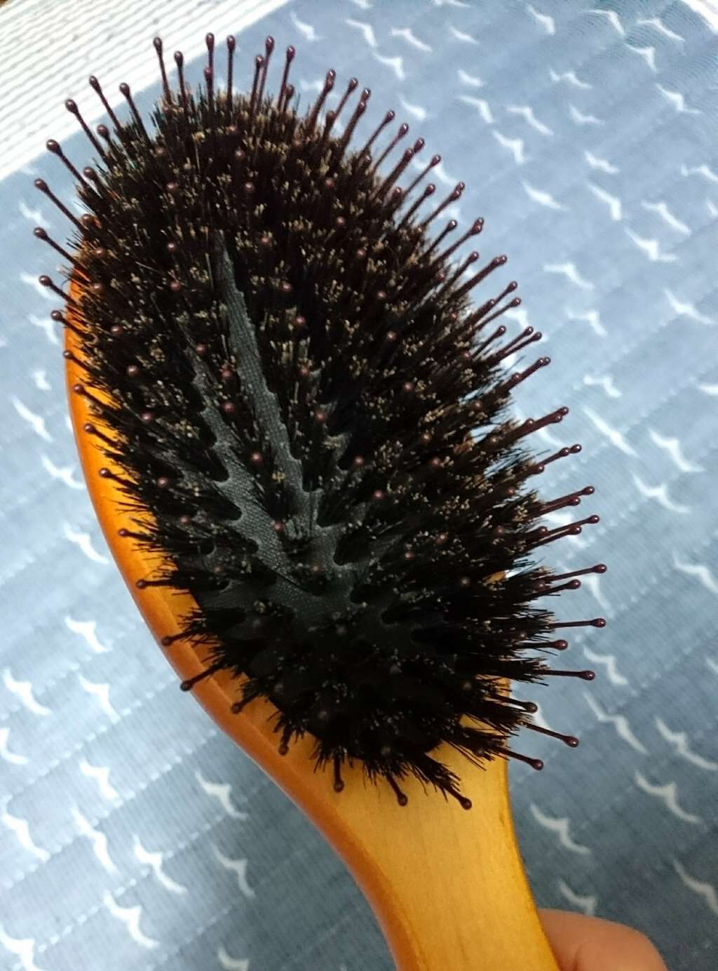 つやつや天然毛のミックスブラシ/マペペ/ヘアブラシを使ったクチコミ(2枚目)