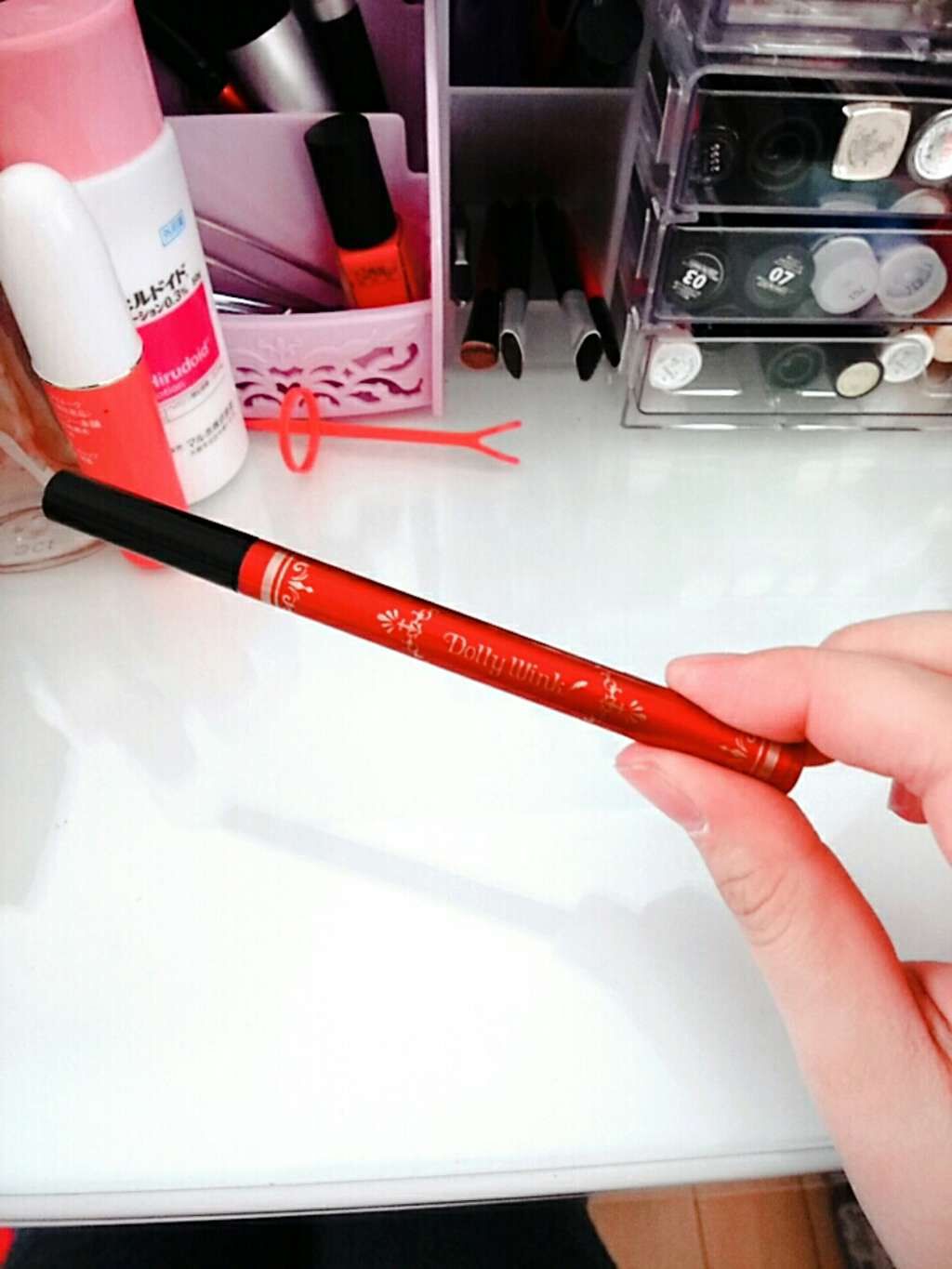 リキッドアイライナー ウォータープルーフ スーパーブラック/ドーリーウインク/リキッドアイライナーを使ったクチコミ(1枚目)