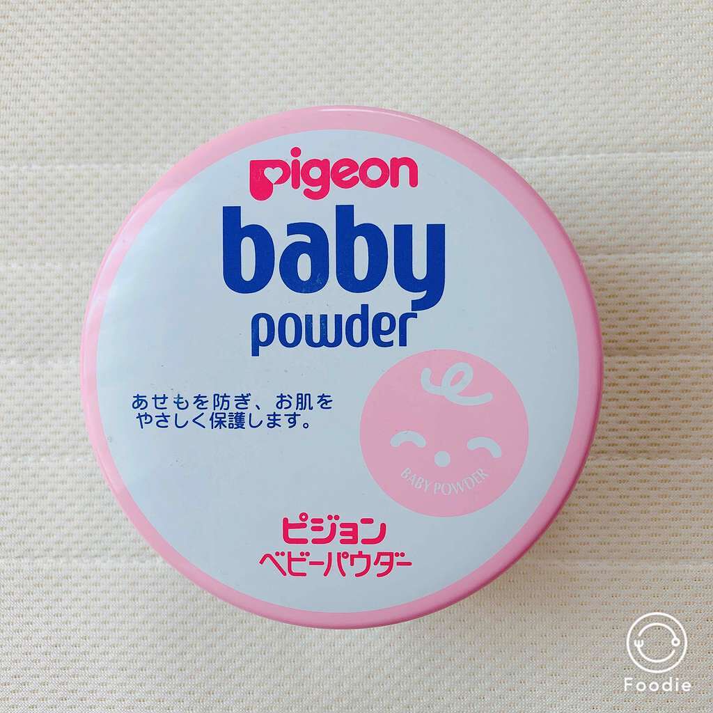 ベビーパウダーEピンク缶/ピジョン/ボディパウダーを使ったクチコミ(1枚目)
