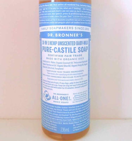 マジックソープ ベビーマイルド 無香料/ドクターブロナー/ボディソープを使ったクチコミ(1枚目)