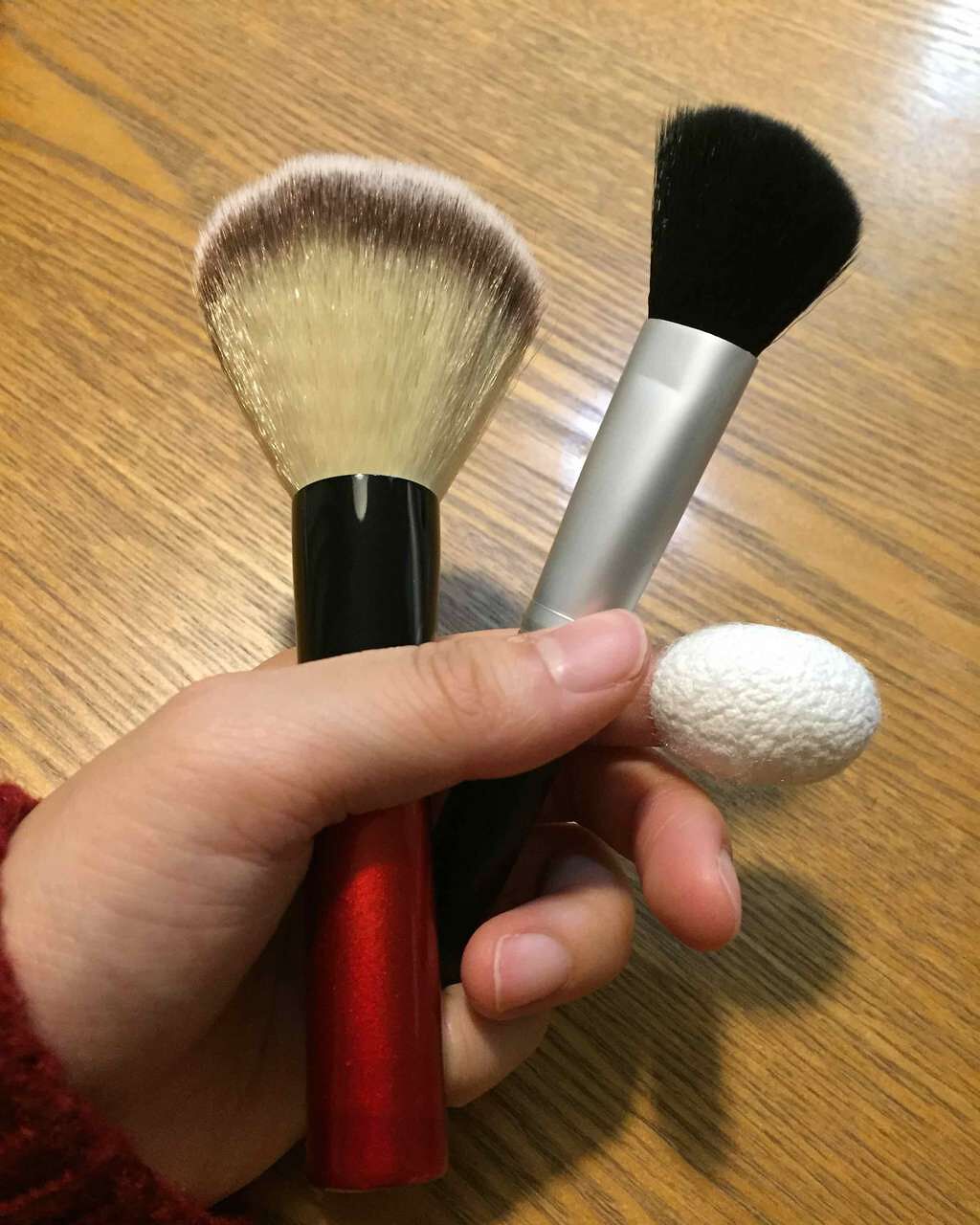 春姫 チークブラシ/DAISO/メイクブラシを使ったクチコミ（2枚目）