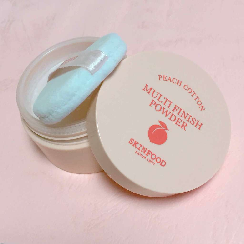 ピーチコットン マルチフィニッシュパウダー/SKINFOOD/ルースパウダーを使ったクチコミ(3枚目)