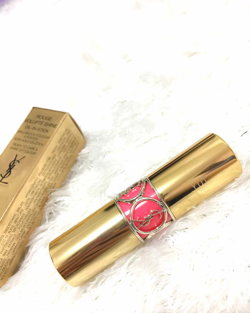 ルージュ ヴォリュプテ シャイン/YVES SAINT LAURENT BEAUTE/口紅を使ったクチコミ（1枚目）