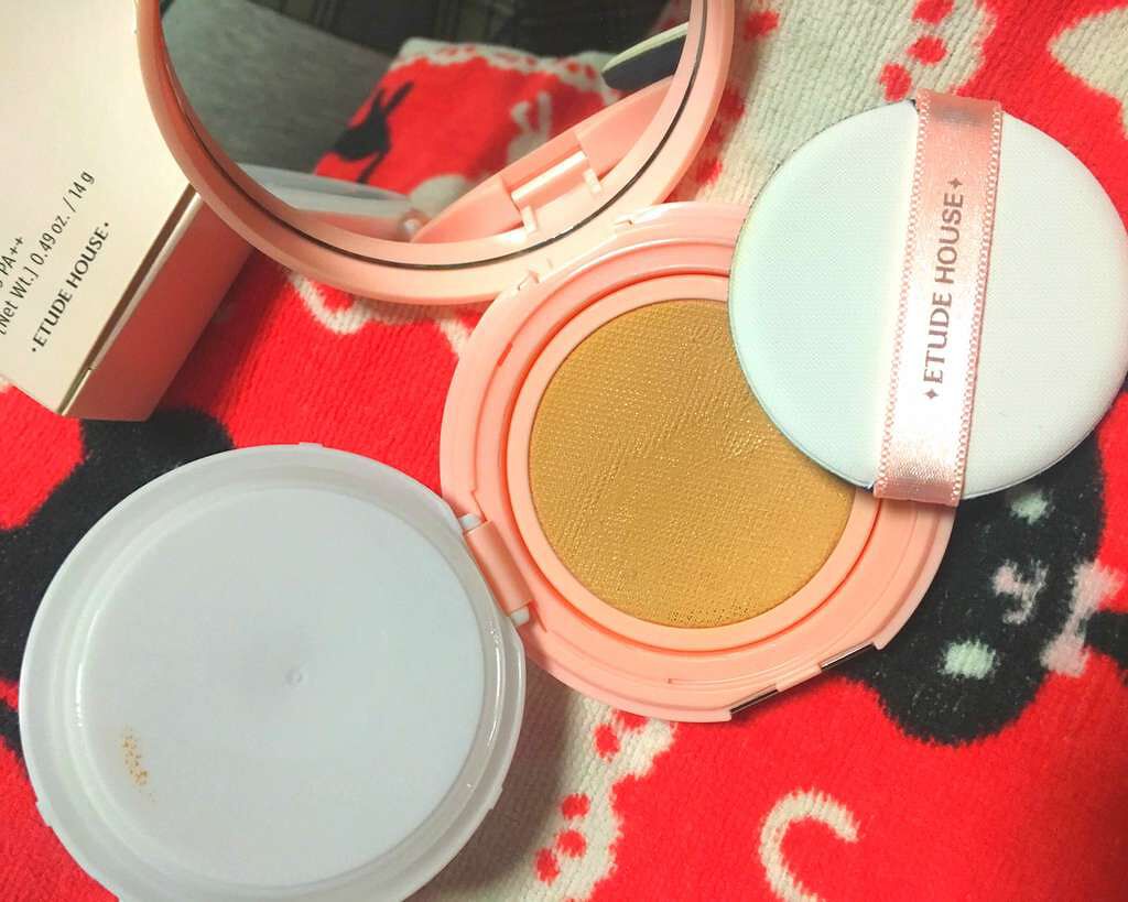 エニークッション オールデイパーフェクト/ETUDE/クッションファンデーションを使ったクチコミ(2枚目)