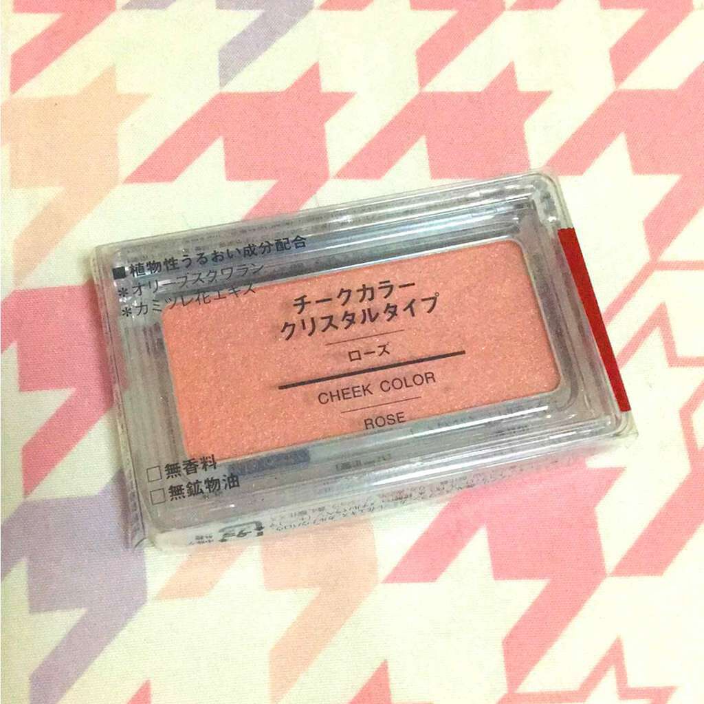 チークカラー クリスタル・タイプ/無印良品/パウダーチークを使ったクチコミ(1枚目)