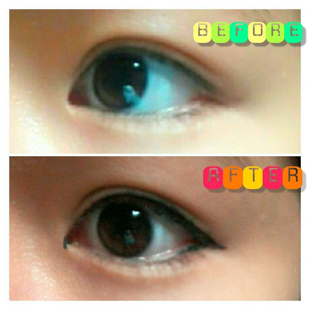 エバビレーナ リキッドアイライナーA/DAISO/リキッドアイライナーを使ったクチコミ(2枚目)