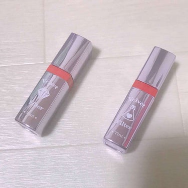 ▷ARITAUM VELVET FILTER TINT
   左から
   1号 유니크로즈 (ユニークローズ)
   3号 코랄판타지 (コーラルファンタジー)

今更感はありますが、ARITAUMの