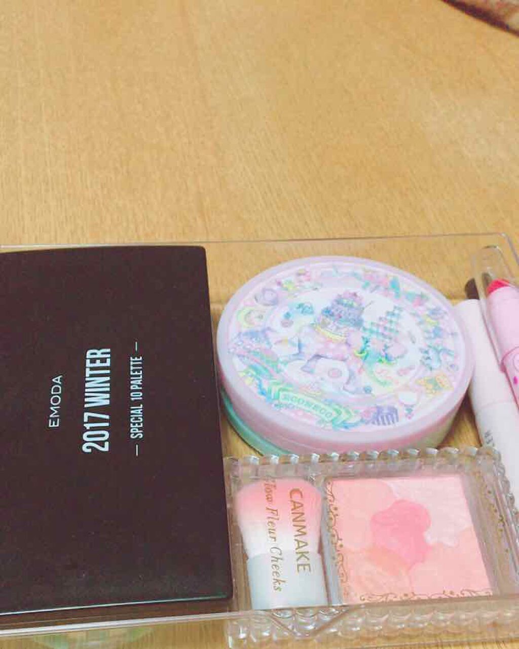 3段式クリアーケース/DAISO/その他化粧小物を使ったクチコミ(3枚目)