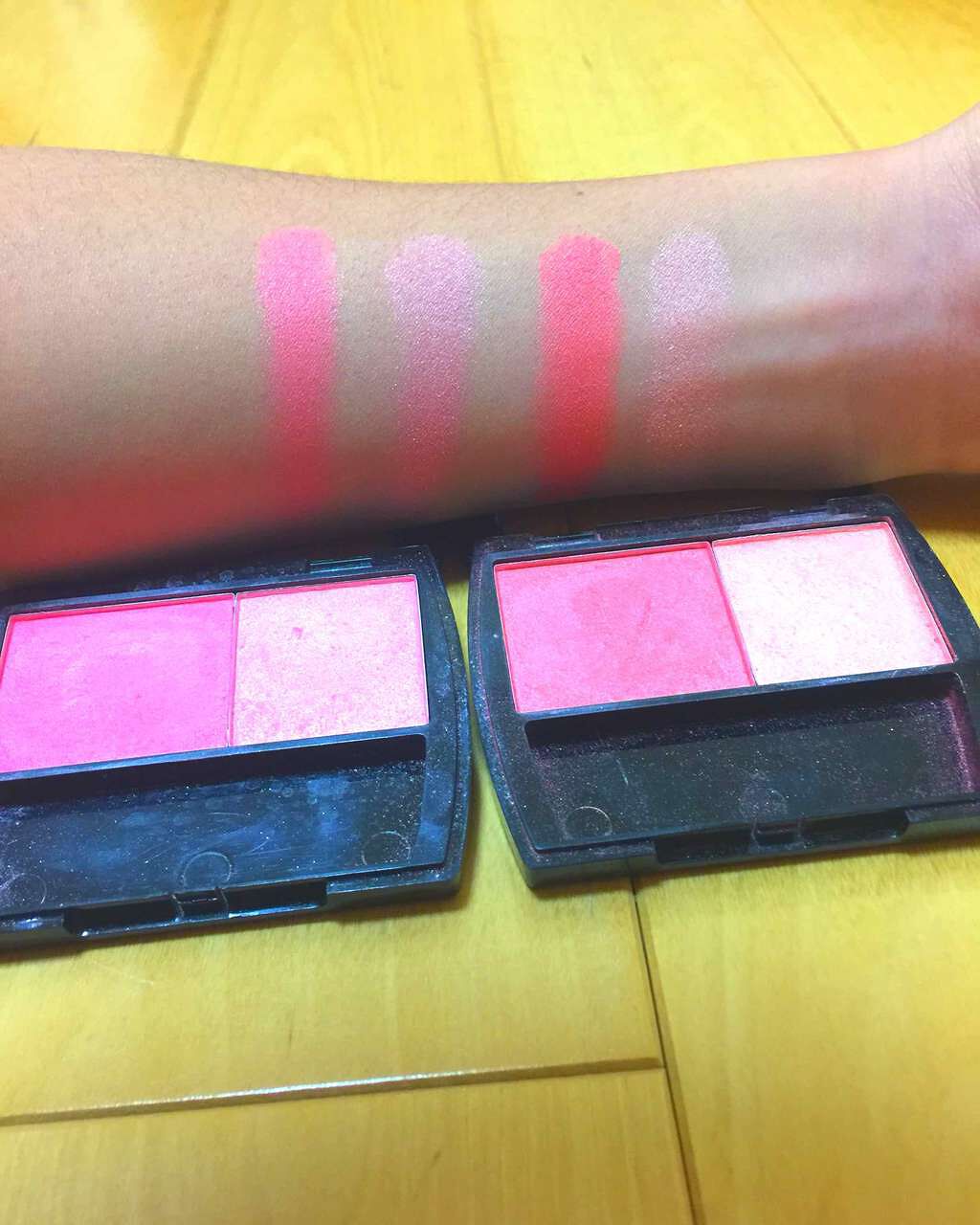 エルファー プリンセスデュオカラーチーク A/DAISO/パウダーチークを使ったクチコミ（3枚目）