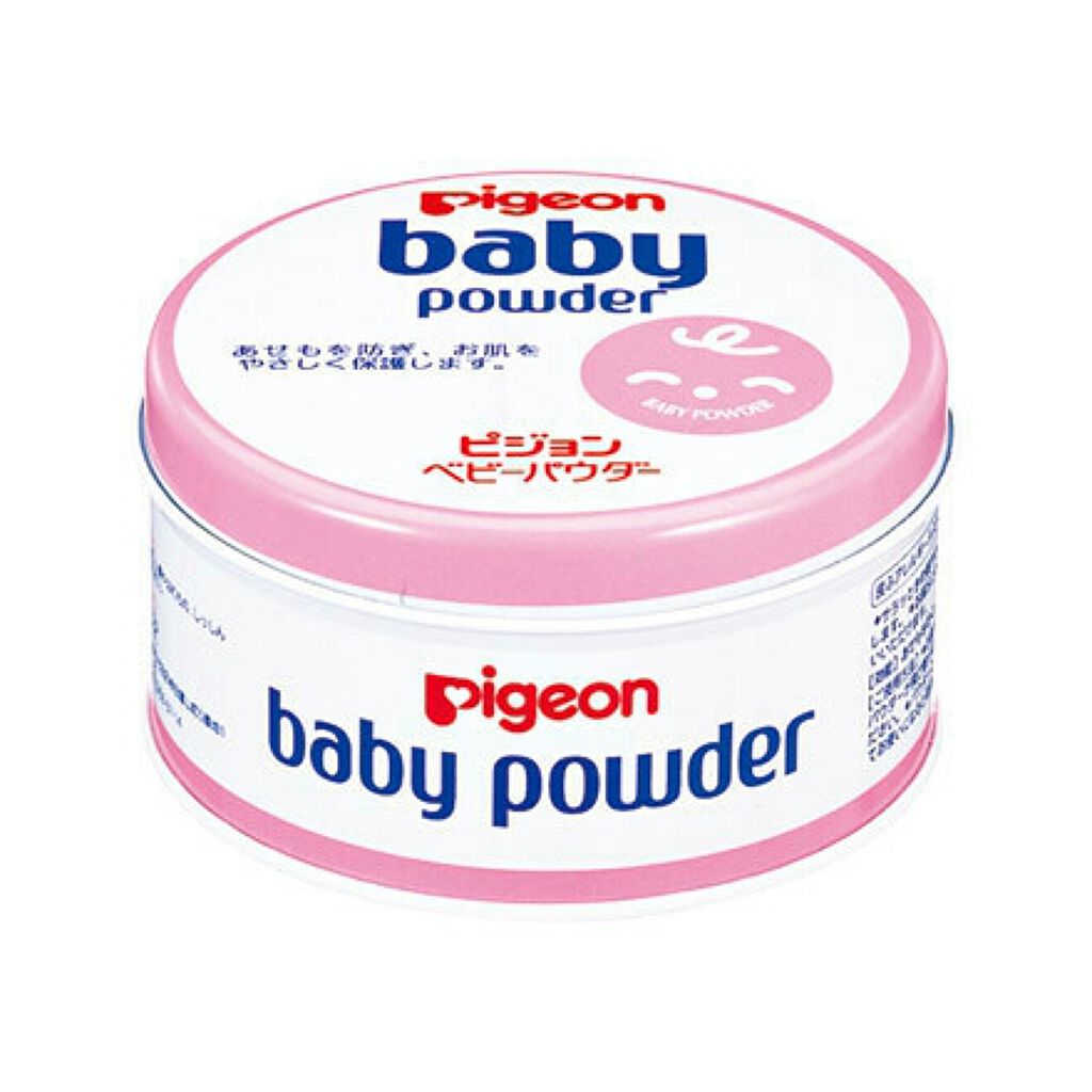 ベビーパウダーEピンク缶/ピジョン/ボディパウダーを使ったクチコミ(1枚目)