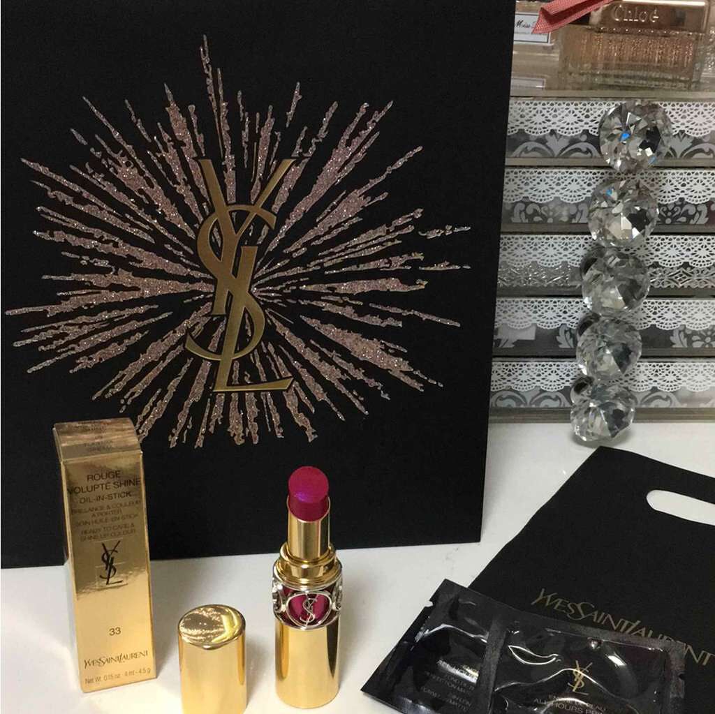 ルージュ ヴォリュプテ シャイン/YVES SAINT LAURENT BEAUTE/口紅を使ったクチコミ(2枚目)