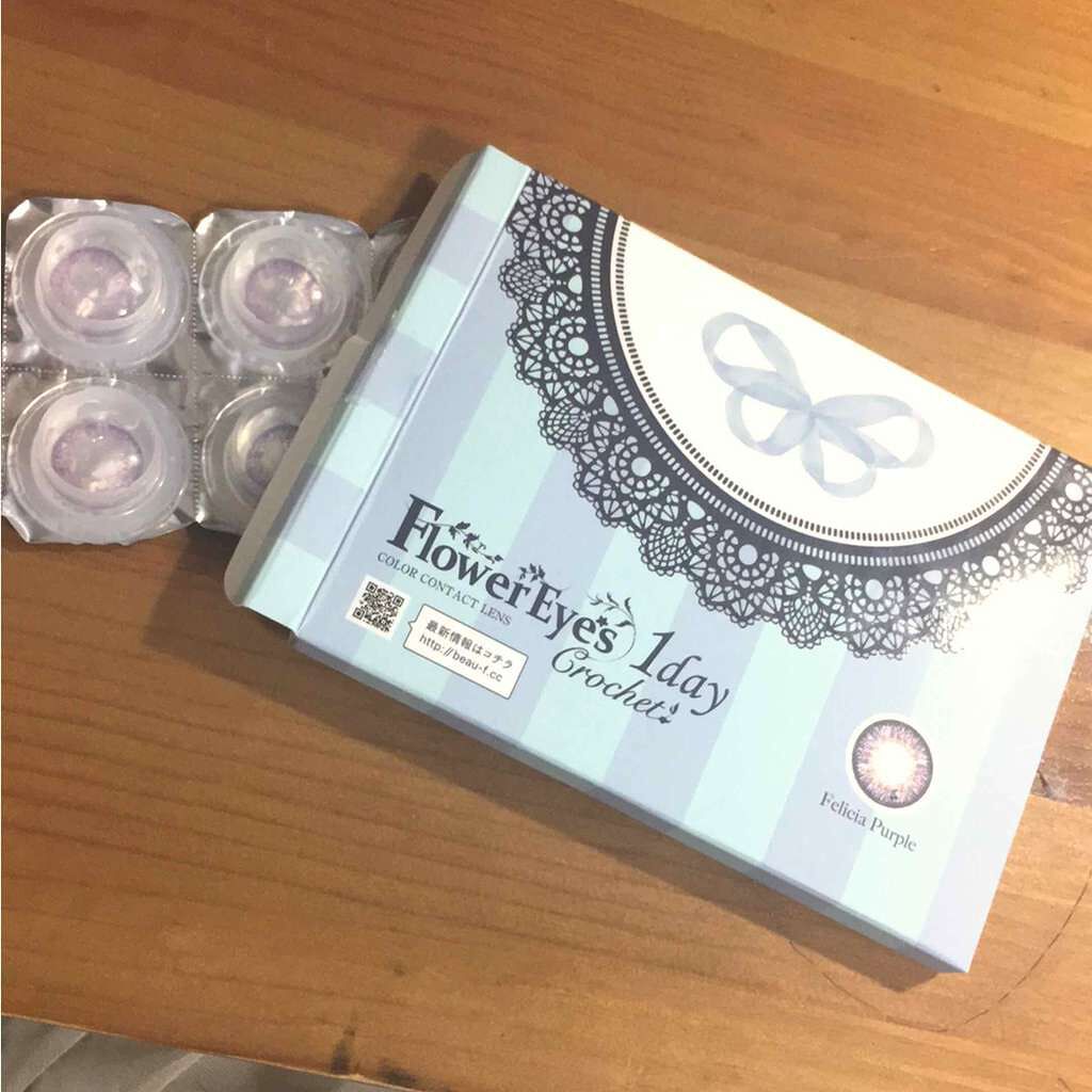 フラワーアイズ ワンデー クロッシェ/株式会社ビューフロンティア/ワンデー（１DAY）カラコンを使ったクチコミ（1枚目）