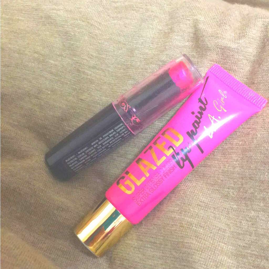 아요카 on LIPS 「サンキューマートのリップ💄左はGLC542濃いピンクでマットな..」(1枚目)