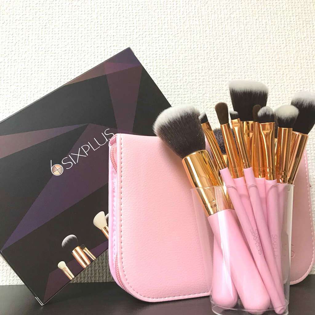 SIXPLUS エレガンスシリーズ ホワイトパール メイクブラシ11本セット/SIXPLUS/メイクブラシを使ったクチコミ(1枚目)