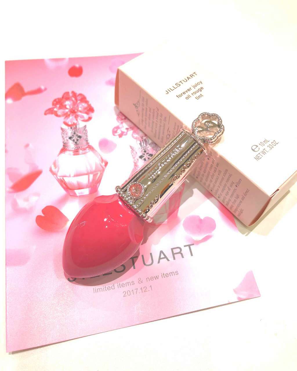 フォーエヴァージューシー オイルルージュ ティント 04 ruby cassis/JILL STUART/リップティントを使ったクチコミ（1枚目）