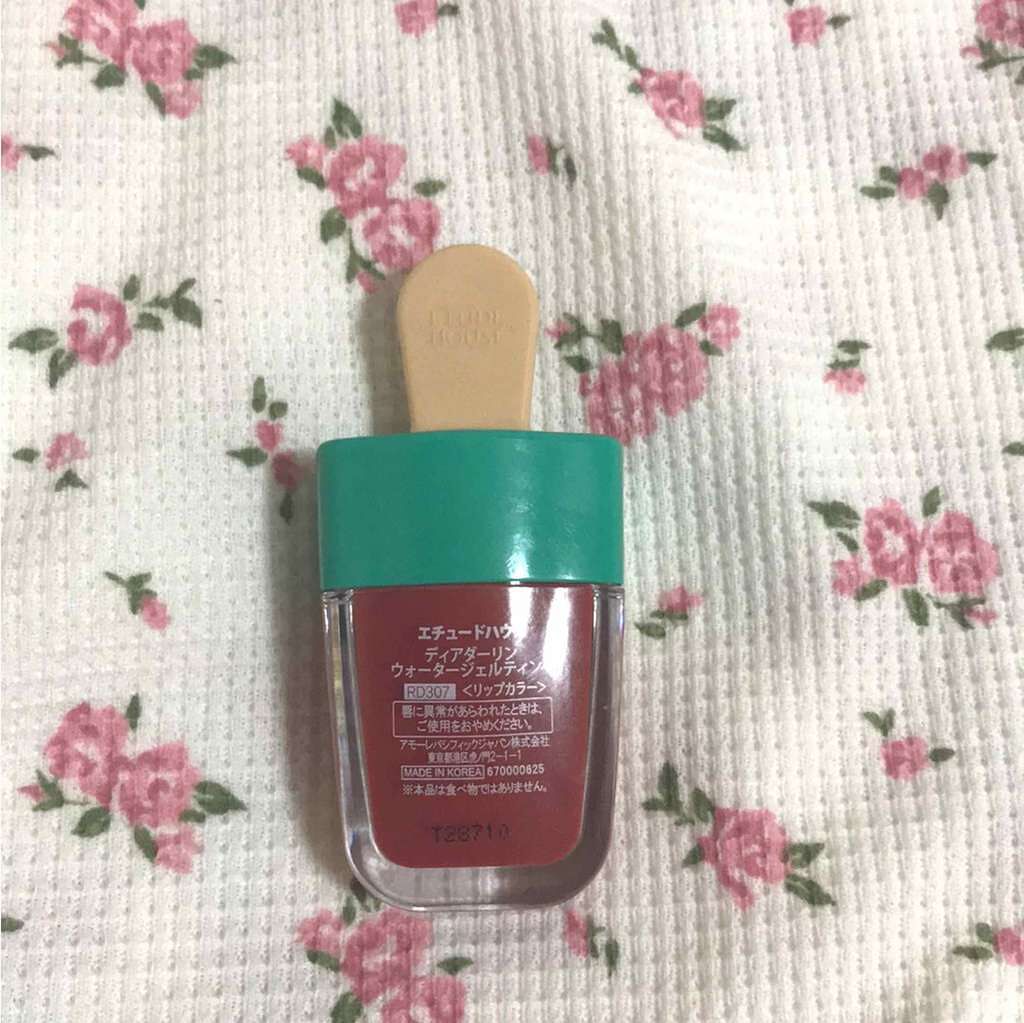 ディアダーリン ウォータージェルティント （アイスティント）/ETUDE/口紅を使ったクチコミ（2枚目）