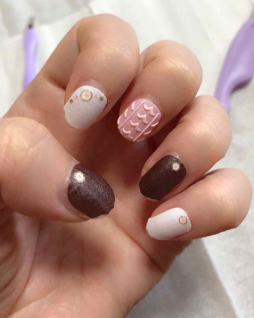 スノーネイルシール/DAISO/ネイルシールを使ったクチコミ（2枚目）