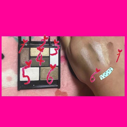 エルファー シャインカラーアイズ/DAISO/アイシャドウパレットを使ったクチコミ(2枚目)