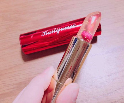 フラワーリップ ミラー付きレッドケースモデル/Kailijumei/口紅を使ったクチコミ(1枚目)