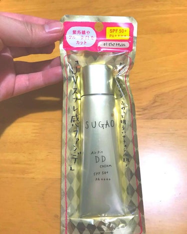 SUGAO  エアーフィットDDクリーム
01 ピュアナチュラル

SPF50+   PA++++

お店でテスターを使用し、すっと塗りやすく肌が明るくなったのが嬉しくて買っちゃいました☺️笑
01だけ