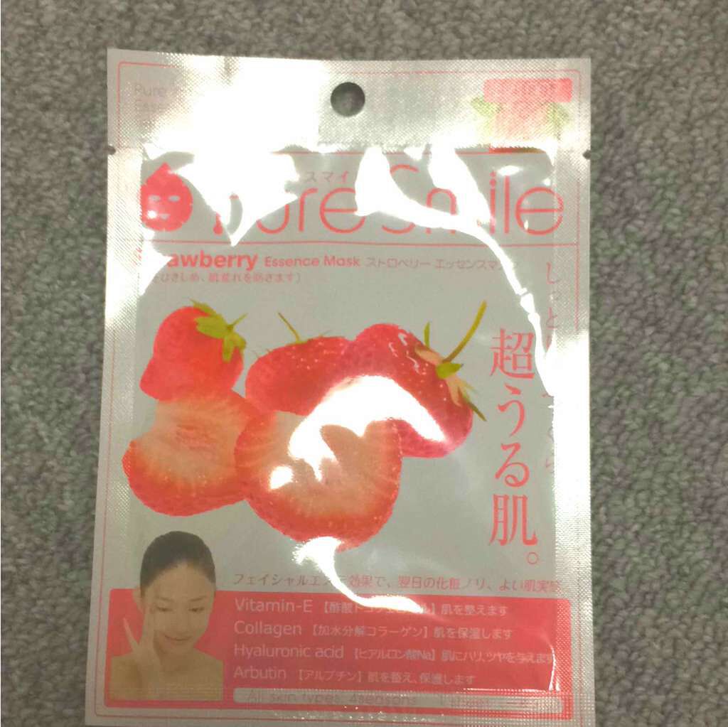 ストロベリーエキス/Pure Smile/シートマスク・パックを使ったクチコミ（1枚目）