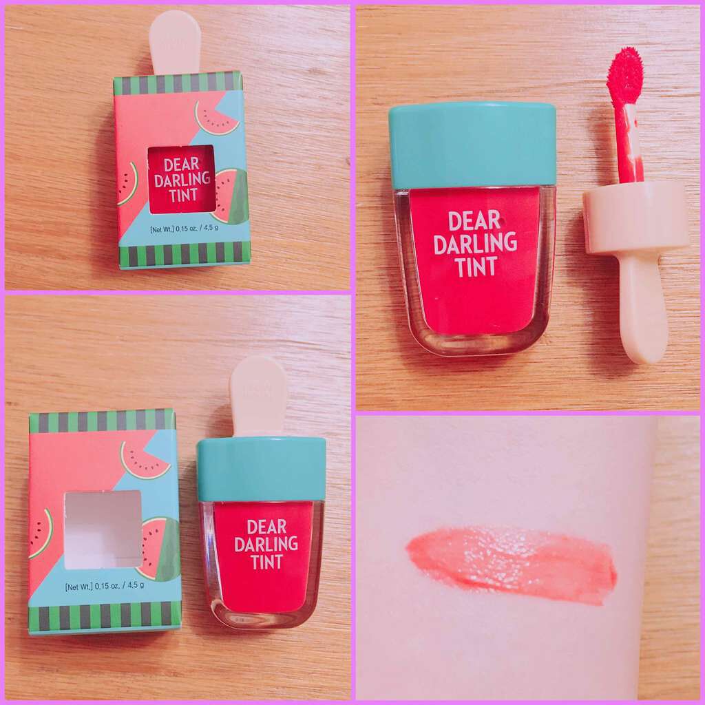 ディアダーリン ウォータージェルティント （アイスティント）/ETUDE/口紅を使ったクチコミ（1枚目）