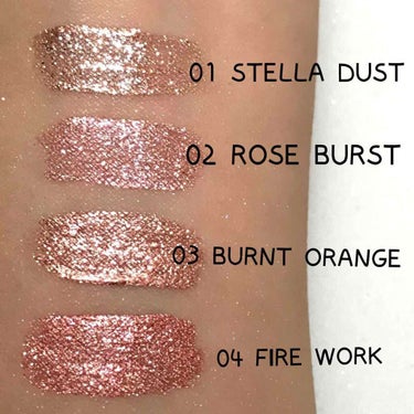 HOLIKA HOLIKA アイメタルグリッターのクチコミ「ホリカホリカの
アイメタルグリッター
全4色

01 STELLA DUST
02 ROSE .....」（2枚目）