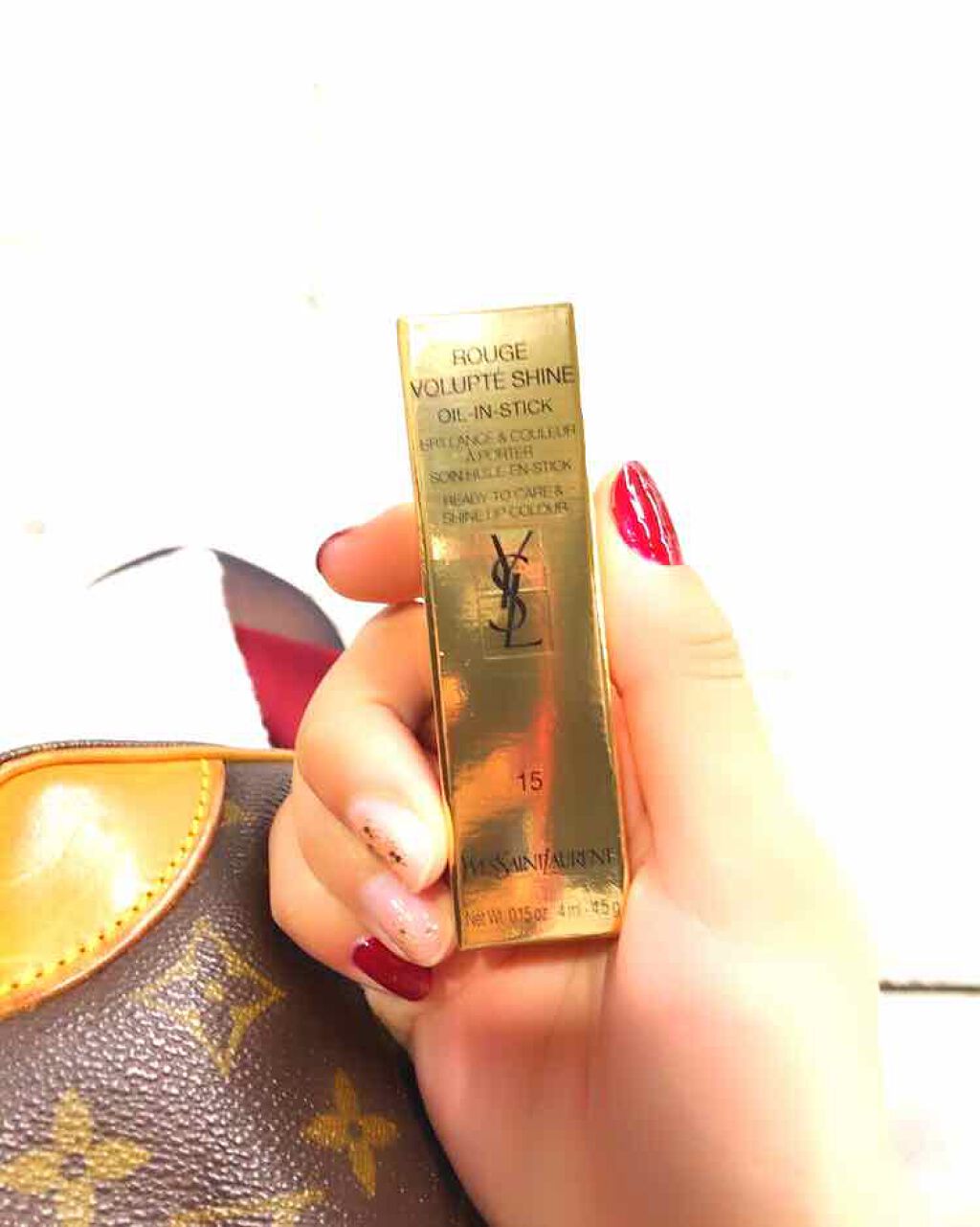 ルージュ ヴォリュプテ シャイン/YVES SAINT LAURENT BEAUTE/口紅を使ったクチコミ(1枚目)