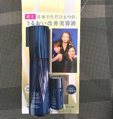 ONE BY COSE薬用保湿美容液限定セット
プレゼントでもらいました！
朝、夜の洗顔後に美容液を2、3pushして肌に染み込ませます。
そのあと化粧水、乳液、クリームと保湿していきます。
この美容液