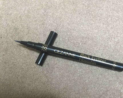 ブラックアイライナー細芯/CEZANNE/リキッドアイライナーを使ったクチコミ(1枚目)
