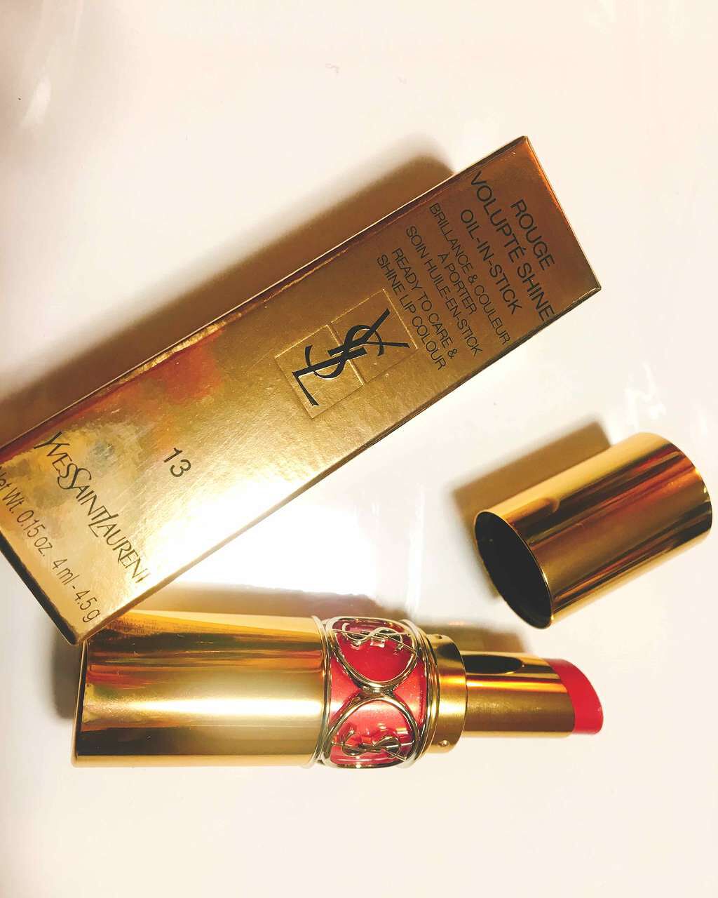 ルージュ ヴォリュプテ シャイン/YVES SAINT LAURENT BEAUTE/口紅を使ったクチコミ(1枚目)