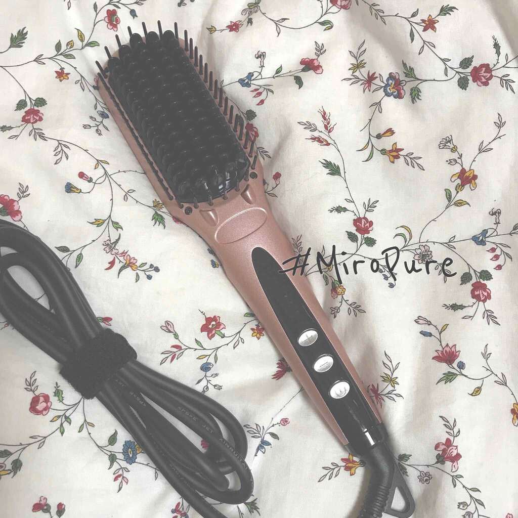 ダブルマイナスイオンストレートブラシアイロン/Miropure/ヒートブラシを使ったクチコミ(1枚目)