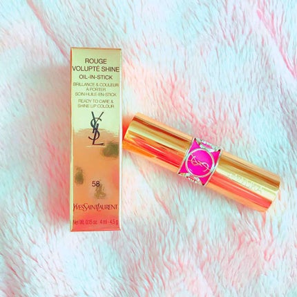 ルージュ ヴォリュプテ シャイン/YVES SAINT LAURENT BEAUTE/口紅を使ったクチコミ(1枚目)