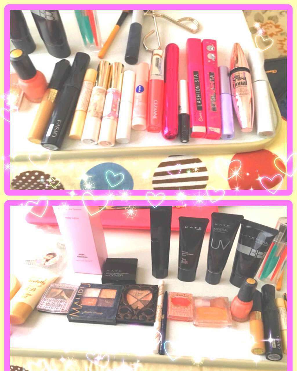 orange_gloss_p8us on LIPS 「久しぶりの更新です!!私の使ってるメイクグッズ全てです。使って..」(1枚目)