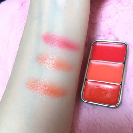 フレッシュフルーツ リップ&チーク トリオ/SKINFOOD/ジェル・クリームチークを使ったクチコミ(1枚目)