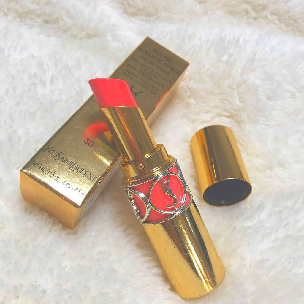 ルージュ ヴォリュプテ シャイン/YVES SAINT LAURENT BEAUTE/口紅を使ったクチコミ(1枚目)