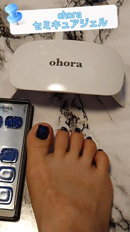 セミキュアジェルネイル(ペディキュア)/ohora/ネイルシールの人気ショート動画