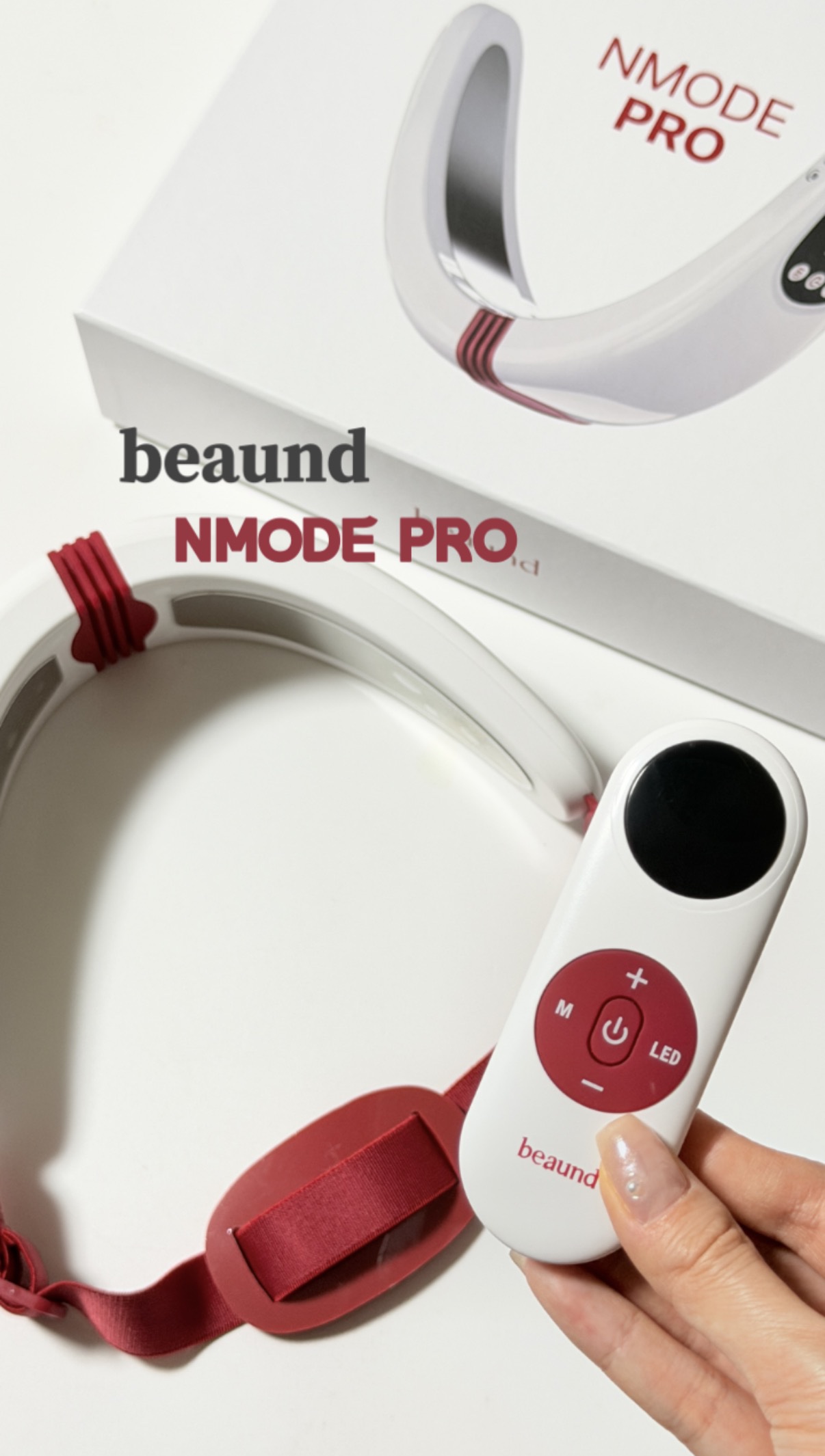 .
.
.
BEAUND
【低周波リフティング】エンモードプロ

韓国の主要ビューティーショップでも高い人気を誇っている、
着用型美容デバイスのご紹介になります❤️

簡単なリモコン操作で使用できるデバイス📱

使用する前には顔にジェルな