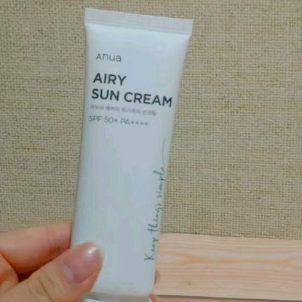 エアリーサンクリーム SPF50+PA++++/Anua/日焼け止めクリームの人気ショート動画